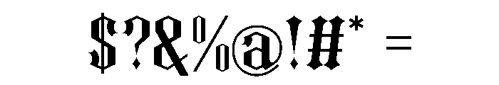 Black Sight Regular Font OTHER CHARS