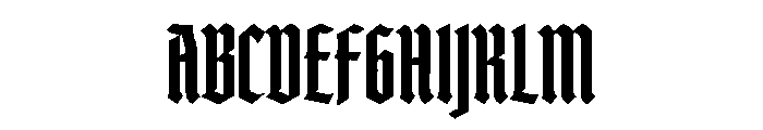Black Sovereign Font UPPERCASE