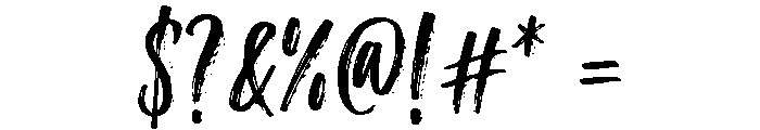 Black Stroke Brush Font OTHER CHARS