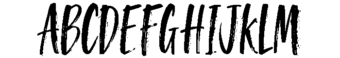 Black Stroke Brush Font UPPERCASE