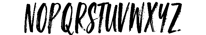 Black Stroke Brush Font UPPERCASE