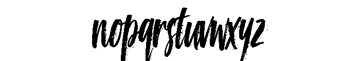 Black Stroke Brush Font LOWERCASE