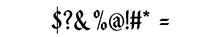 Black Valor Font OTHER CHARS