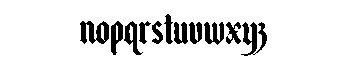 Black Valor Font LOWERCASE