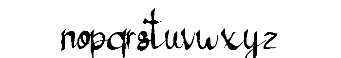 Black letter Regular Font LOWERCASE