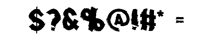 BlackAnxiety Font OTHER CHARS