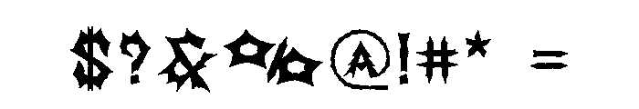 BlackCampaign Font OTHER CHARS