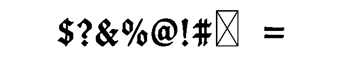 BlackCrown Font OTHER CHARS