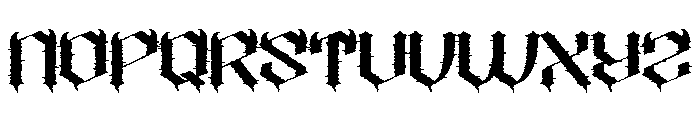 BlackPhobia Font LOWERCASE