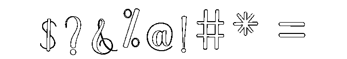 BlackSpookyOutline Font OTHER CHARS
