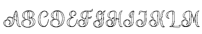 BlackSpookyOutline Font UPPERCASE