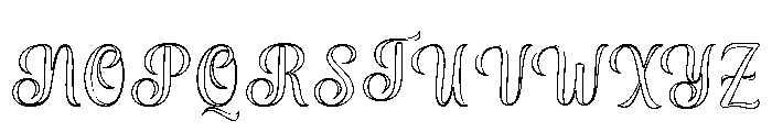 BlackSpookyOutline Font UPPERCASE