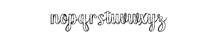 BlackSpookyOutline Font LOWERCASE