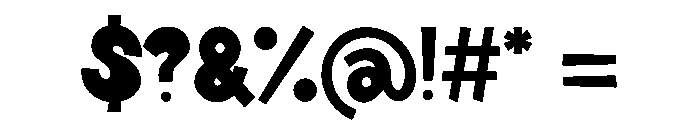 BlackTaq Font OTHER CHARS
