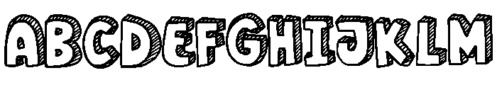 Blackboard Chalk 3d Regular Font UPPERCASE