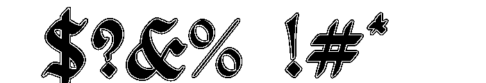 Blackbones Font OTHER CHARS