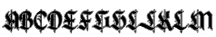 Blackbones Font UPPERCASE