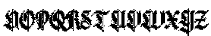 Blackbones Font UPPERCASE