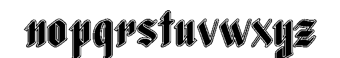 Blackbones Font LOWERCASE