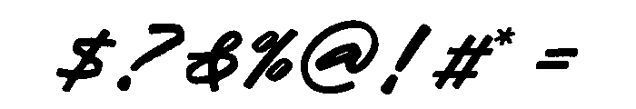 Blackdaws Font OTHER CHARS