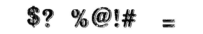 Blacked Shadow Grunge Regular Font OTHER CHARS