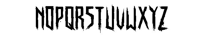 Blacked Soubery Font UPPERCASE