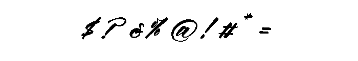 Blackers Luminous Italic Font OTHER CHARS