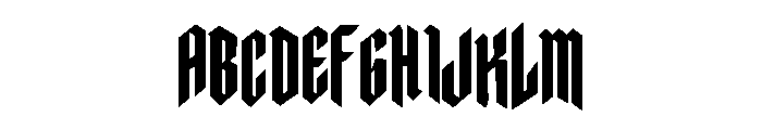Blackmerts Font UPPERCASE