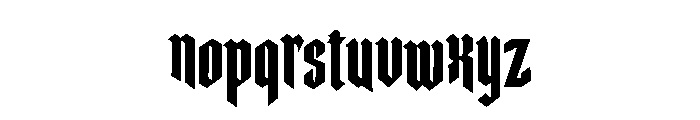 Blackmerts Font LOWERCASE