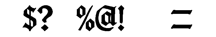Blackrend Font OTHER CHARS