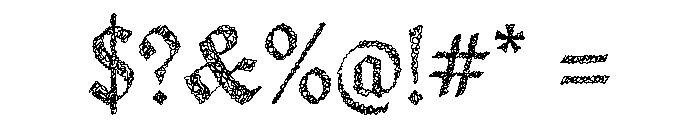 Blackthorn Edinburgh Font OTHER CHARS