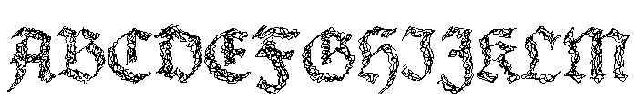 Blackthorn Edinburgh Font UPPERCASE