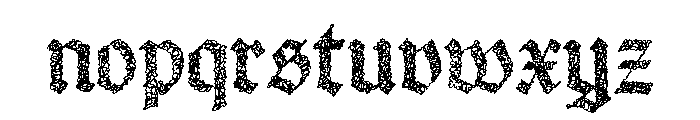 Blackthorn Edinburgh Font LOWERCASE