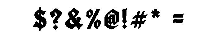 Blade Gothic Font OTHER CHARS