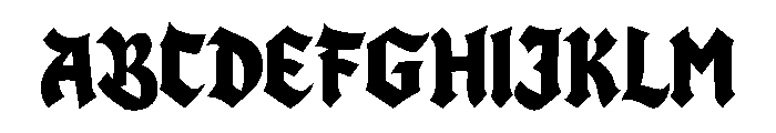 Blade Gothic Font UPPERCASE