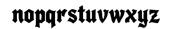 Blade Gothic Font LOWERCASE