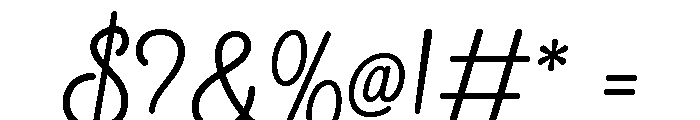 Blandony Regular Font OTHER CHARS