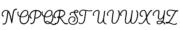 Blandony Regular Font UPPERCASE