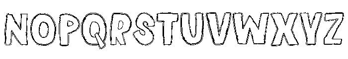 Blank Letters Font LOWERCASE