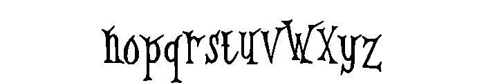 Blaze Punch Halloween Font LOWERCASE