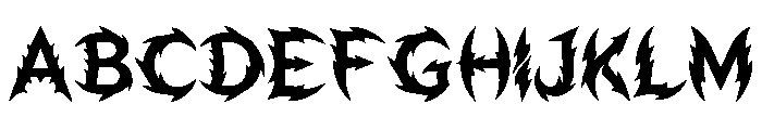 Blaze Thorn Regular Font UPPERCASE