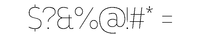 Blazoned Thin Font OTHER CHARS