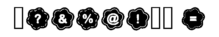 Blink Flower Regular Font OTHER CHARS