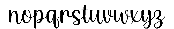 Blink Hope Font LOWERCASE