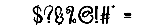 Blister Signature Font OTHER CHARS