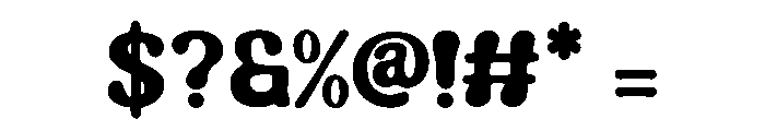 Blobby Retro Font OTHER CHARS