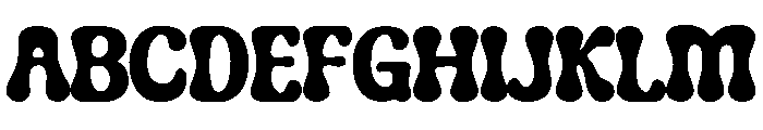 Blobby Retro Font UPPERCASE