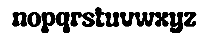 Blobby Retro Font LOWERCASE