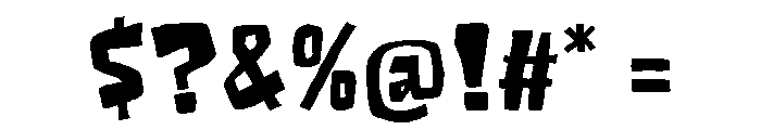 Bloby Crash Regular Font OTHER CHARS