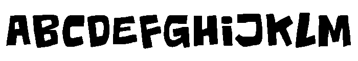 Bloby Crash Regular Font UPPERCASE